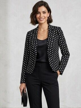 Polka Dot Black Blazer Ptp 17"